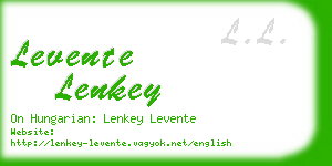 levente lenkey business card